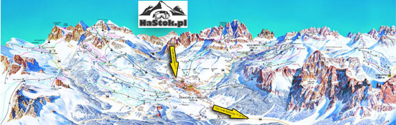 Cortina d'Ampezzo mapa duża